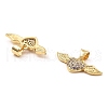 Rack Plating Brass Micro Pave Clear Cubic Zirconia Pendants KK-M253-09G-2