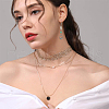 DICOSMETIC 36Pcs 3 Size Round 925 Sterling Silver Textured Beads STER-DC0001-33-7