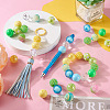 60Pcs 12 Styles Round Opaque & & Bubblegum & Transparent & AB Color & Crackle Round Acrylic Beads DIY-TA0004-95-8