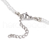 5Pcs 5 Colors Acrylic & Glass Seed Beaded Flower Necklaces for Women NJEW-JN05291-6