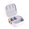 Square PU Leather & PP & Silicone Jewelry Set Box AJEW-TAC0014-13B-2