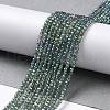 Electroplate Transparent Glass Beads Strands X-GLAA-H021-01A-FR01-3