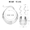 Alloy Pendant Necklaces & Stud Dangle Earrings & Cuff Bangles Sets FS-WG2E0CA-01-4