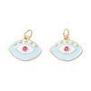Rack Plating Brass Micro Pave Orchid Cubic Zirconia Pendants ZIRC-P095-02G-2