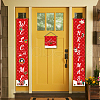 Polyester Hanging Sign for Home Office Front Door Porch Decorations HJEW-WH0023-018-5