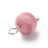 Natural White Jade Charms PALLOY-JF01843-5