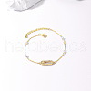 Brass Rectangle Link Bracelets SV9827-5