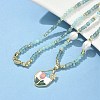 Natural Amazonite Pendant Necklaces for Women NJEW-G165-01A-G-2