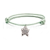 Butterfly Charm Bracelet BJEW-JB07601-4