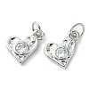 Rack Plating Brass Micro Pave Cubic Zirconia Pendants KK-K332-08P-1