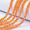 Electroplate Glass Beads Strands X-EGLA-A034-T4mm-B16-1