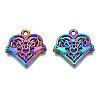 Rack Plating Rainbow Color Alloy Pendants PALLOY-S180-319-2