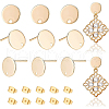 Brass Stud Earring Findings KK-BC0006-03G-1