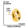 Flat Round Stainless Steel Stud Earrings for Women US2869-10-1