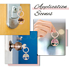 Alloy & Natural Gemstone Chip Keychains KEYC-AB00074-7