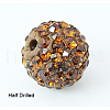 Polymer Clay Rhinestone Beads RB-H258-HD10mm-220-1