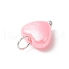 Imitation Pearl Acrylic Pendants PALLOY-JF03914-02-5