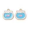 Alloy Enamel Pendants ENAM-O001-11C-G-1