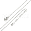 Brass Rolo Chains Necklaces for Women NJEW-D302-43P-4
