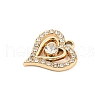 UV Plating Alloy Rhinestone Pendants PALLOY-D026-22G-2