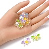 10Pcs 5 Colors Transparent Acrylic Enamel Beads TACR-YW0001-74-4