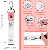 PU Leather & Cotton Name Marker Keychain AJEW-WH0514-037-2