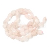 Raw Rough Natural Rose Quartz Beads Strands G-M453-C03-3