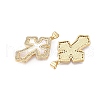 Brass Micro Pave Clear Cubic Zirconia Pendants KK-N254-194G-2