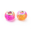 Crackle Two Tone Resin European Beads RPDL-T003-06D-2