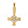304 Stainless Steel Pendants STAS-C116-02G-1