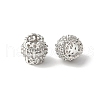 Brass Micro Pave Cubic Zirconia Bead KK-U067-08P-06-1