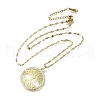 Brass Micro Pave Clear Cubic Zirconia Tree of Life Pendants NJEW-H066-01F-G-2