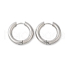 Tarnish Resistant 202 Stainless Steel Huggie Hoop Earrings EJEW-O087-08J-P-1