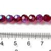 Electroplate Transparent Glass Beads Strands EGLA-A035-T6mm-L02-4