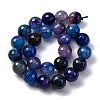 Natural Dragon Veins Agate(Dyed & Heated) Beads Strands G-K390-A08-01-4