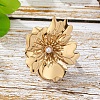 Flower Alloy with Plastic Pearl Finger Rings for Women FS-WGF3E87-04-2