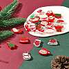 24Pcs 12 Styles Christmas Decorations Theme Opaque Acrylic Bead with Enamel FIND-FS0002-66-10