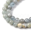 Natural Aquamarine Beads Strands G-P342-11-8mm-AB-02-4