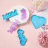 Boutigem 6Pcs 6 Style Mother's Day Theme DIY Pendants Silicone Molds DIY-BG0001-37-6