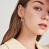 Clear Cubic Zirconia Moon Star Cross Dangle Hoop Earrings JE916A-5