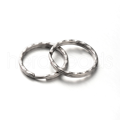 Tarnish Resistant 304 Stainless Steel Split Key Rings STAS-E088-28-1