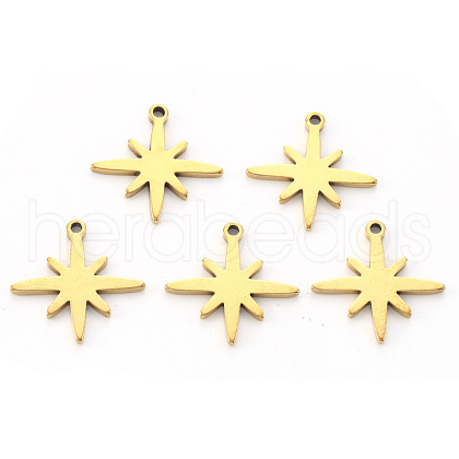 PVD Vacuum Plating 304 Stainless Steel Pendants STAS-N092-37G-1