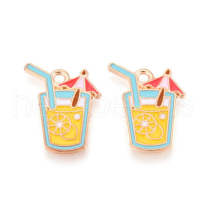 Beach Theme Alloy Enamel Pendants ENAM-T022-33F-1