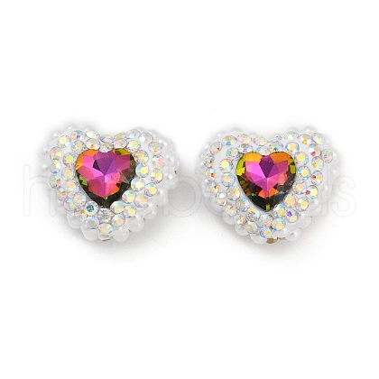 Polymer Clay Glass Rhinestone Beads CLAY-NH0001-13H-1