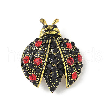 Alloy Rhinestone Brooches for Backpack Clothes JEWB-M068-03AG-1