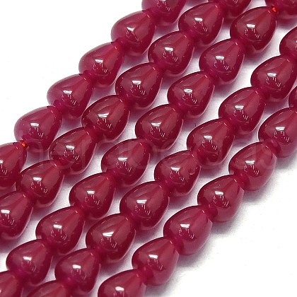 Lab Grown Red Corundum Beads Strands G-G106-M01-01-1-1