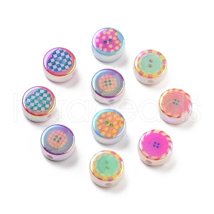 UV Plating Printed Acrylic Beads OACR-S140-04-1