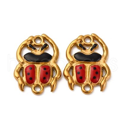 304 Stainless Steel Enamel Connector Charms STAS-Q363-02E-G-1