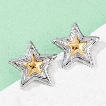 304 Stainless Steel Stud Earrings EJEW-S265-10GP-1