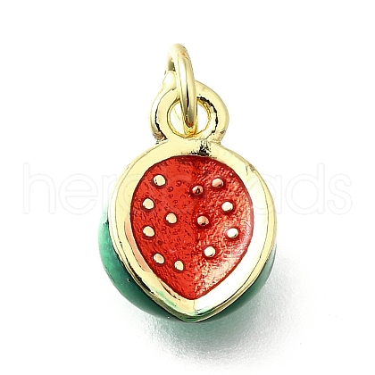 Brass with Enamel Charms KK-Q066-01C-G-1